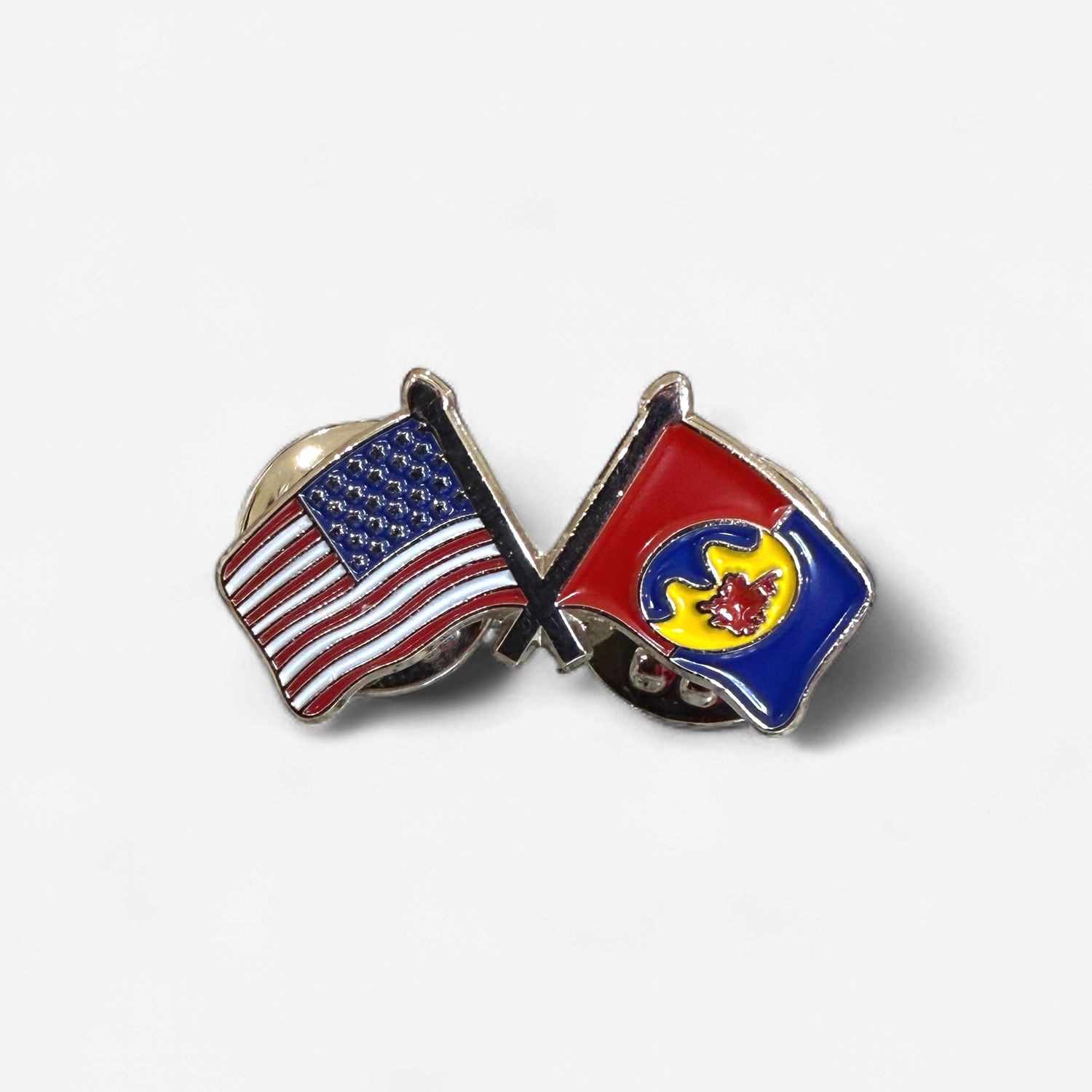 CN Logo &amp; Flag Lapel Pin