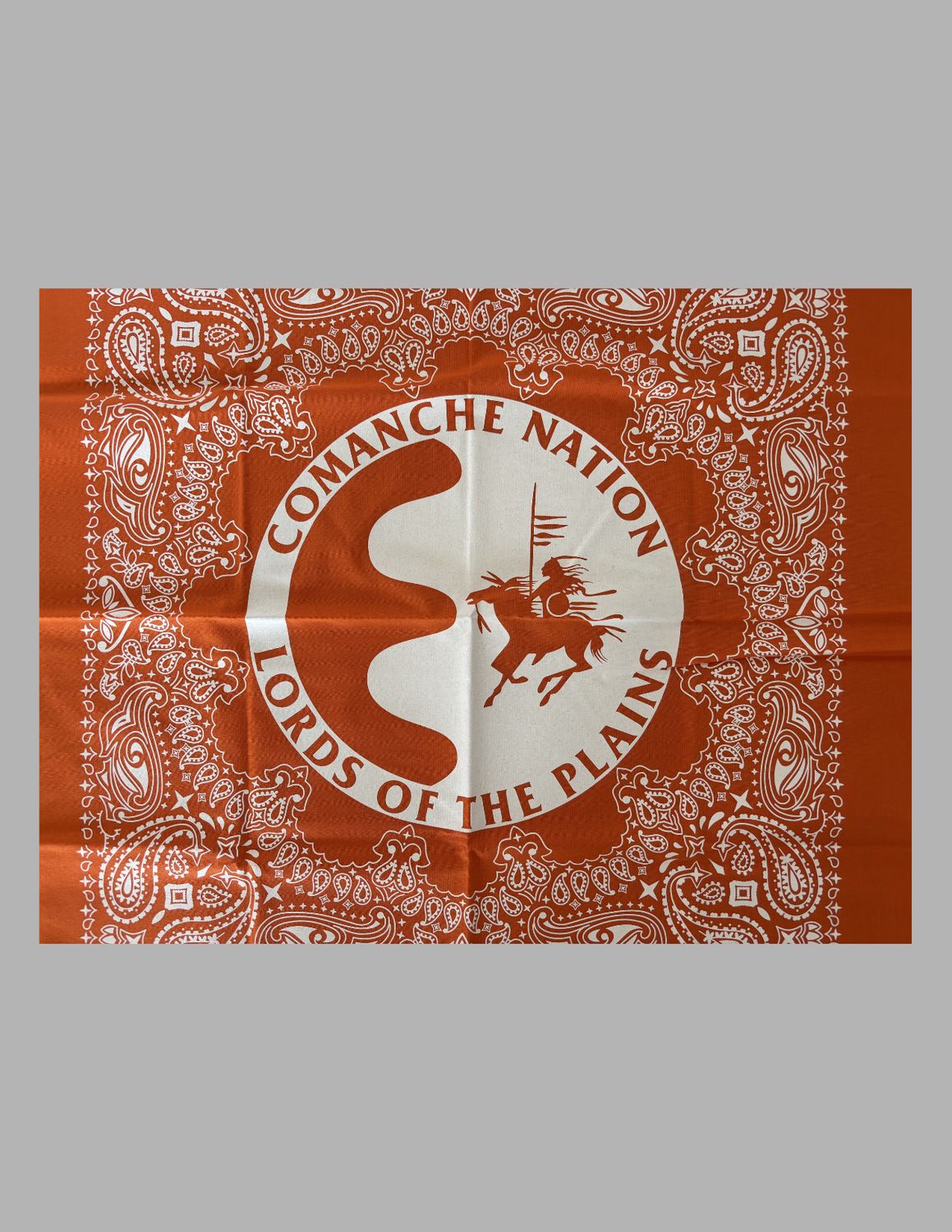 Comanche Nation Logo Bandanas, Color: Orange
