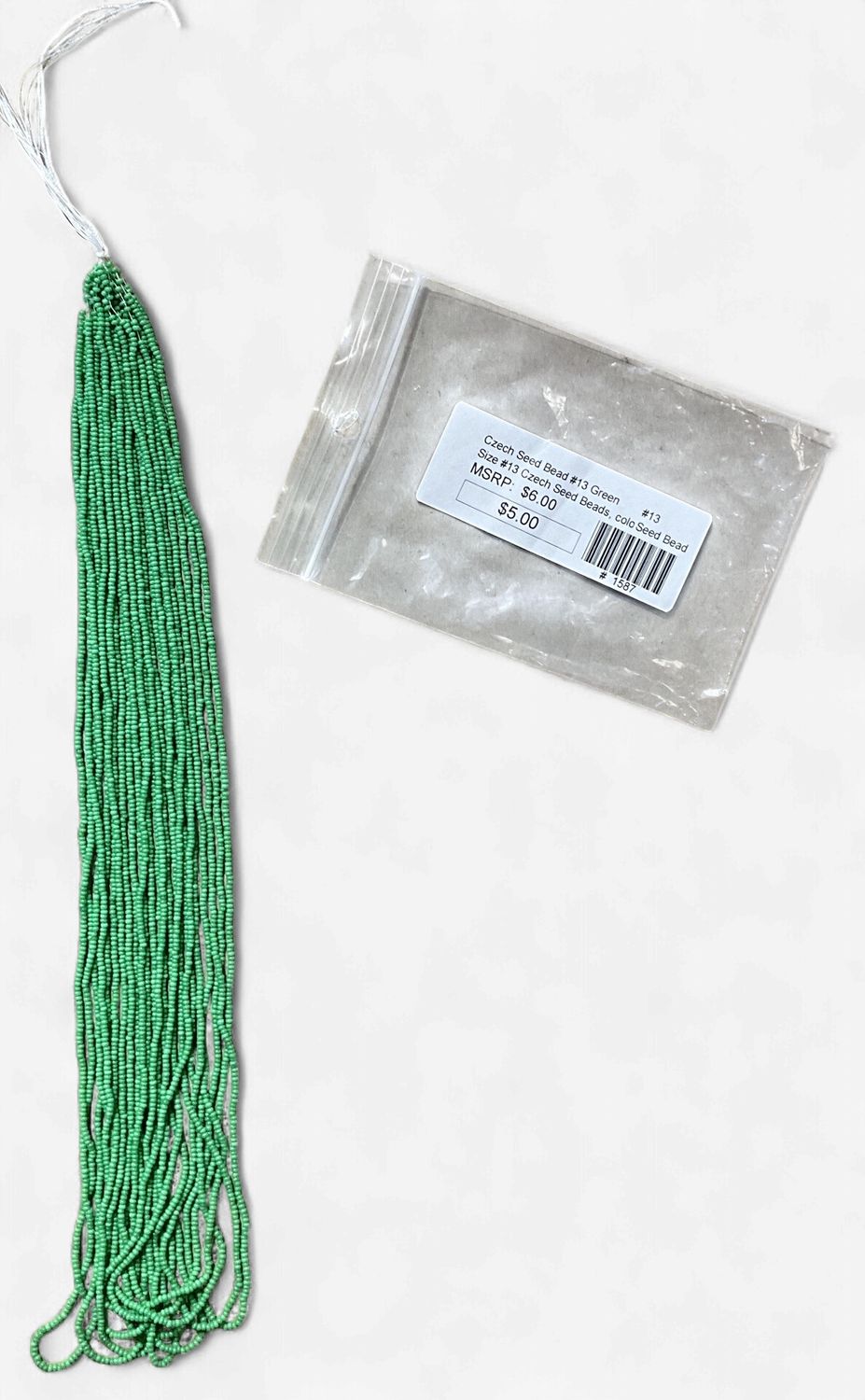 Czech Seed Bead #13 Green