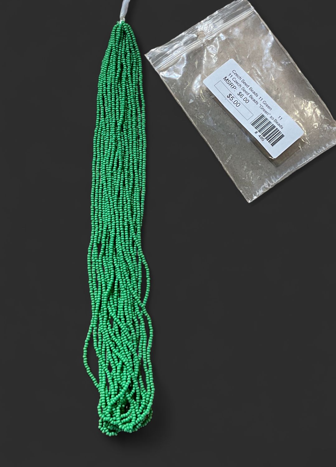 Czech Seed Beads 11 Green
