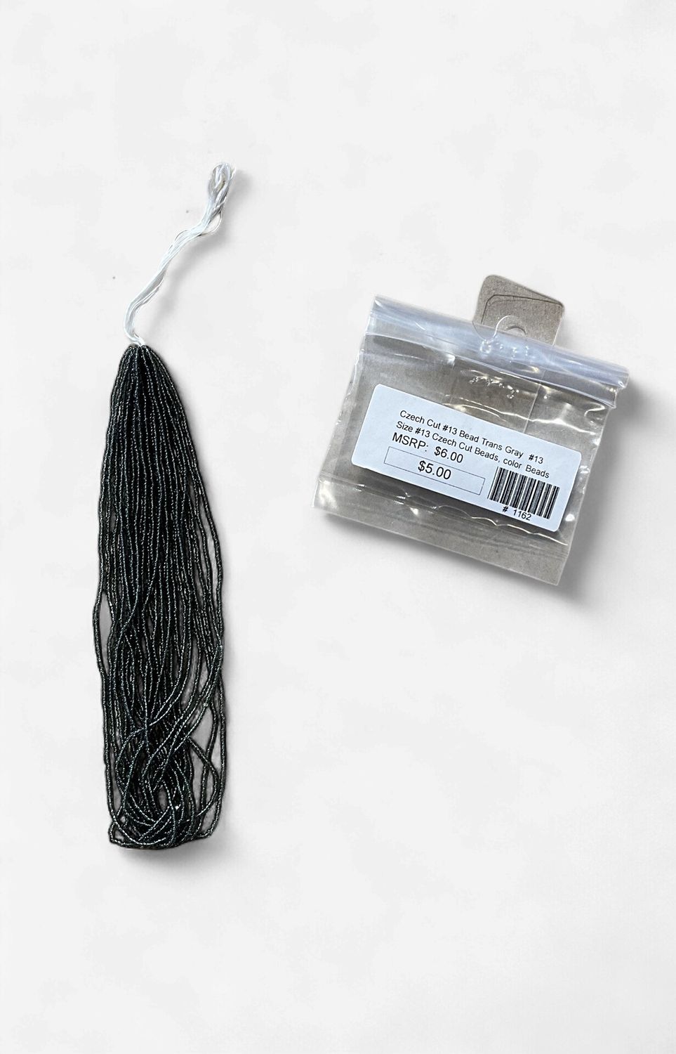 Czech Cut #13 Bead Trans Gray