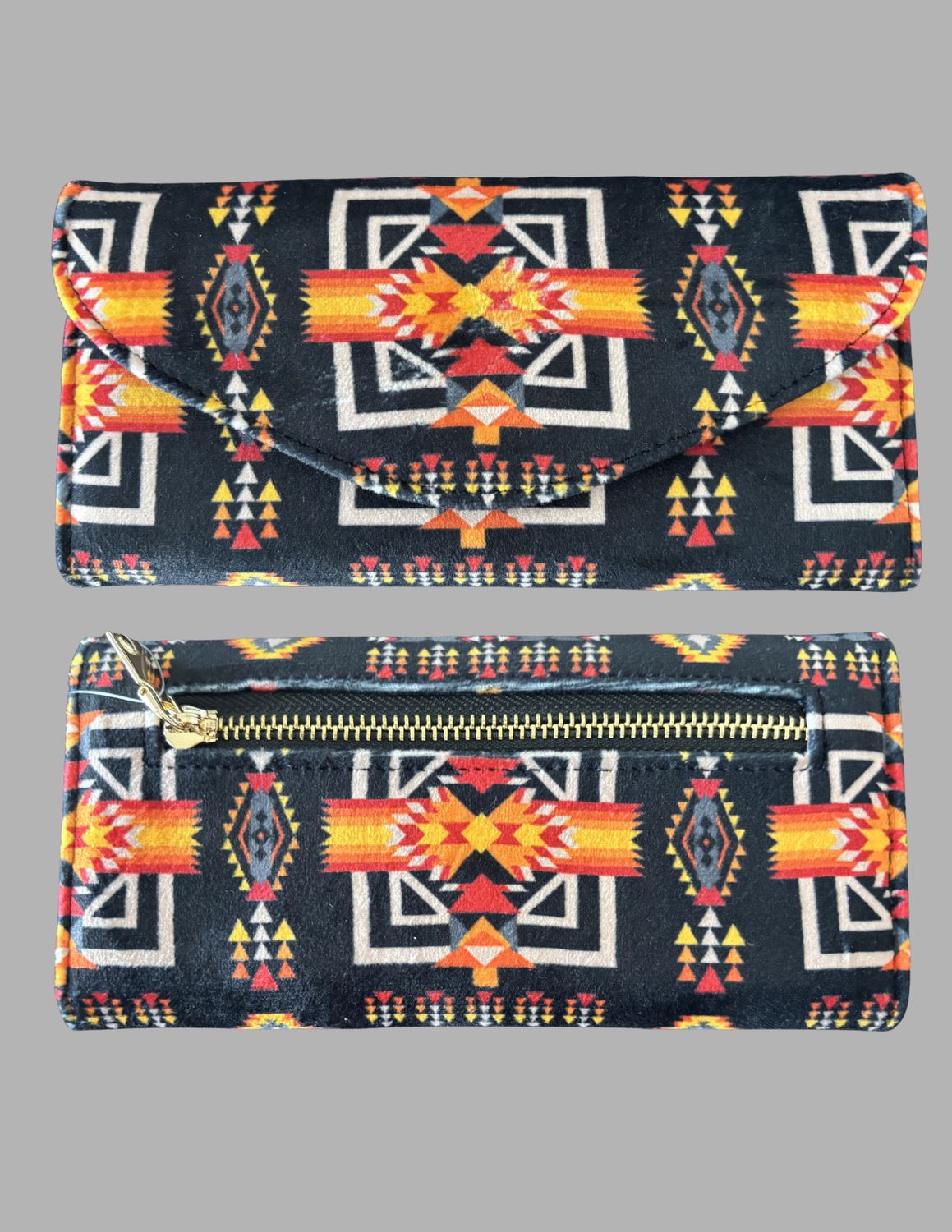 Ladies Fleece Zippered Twin Wallet