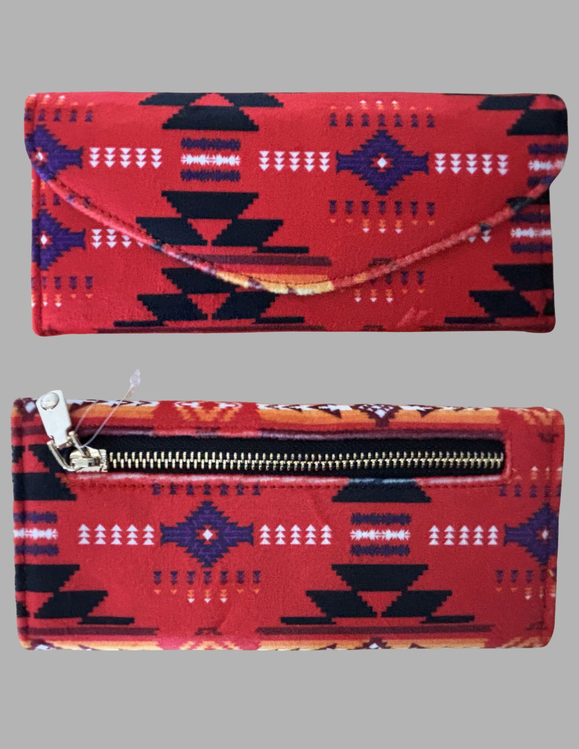 Ladies Fleece Zippered Twin Wallet