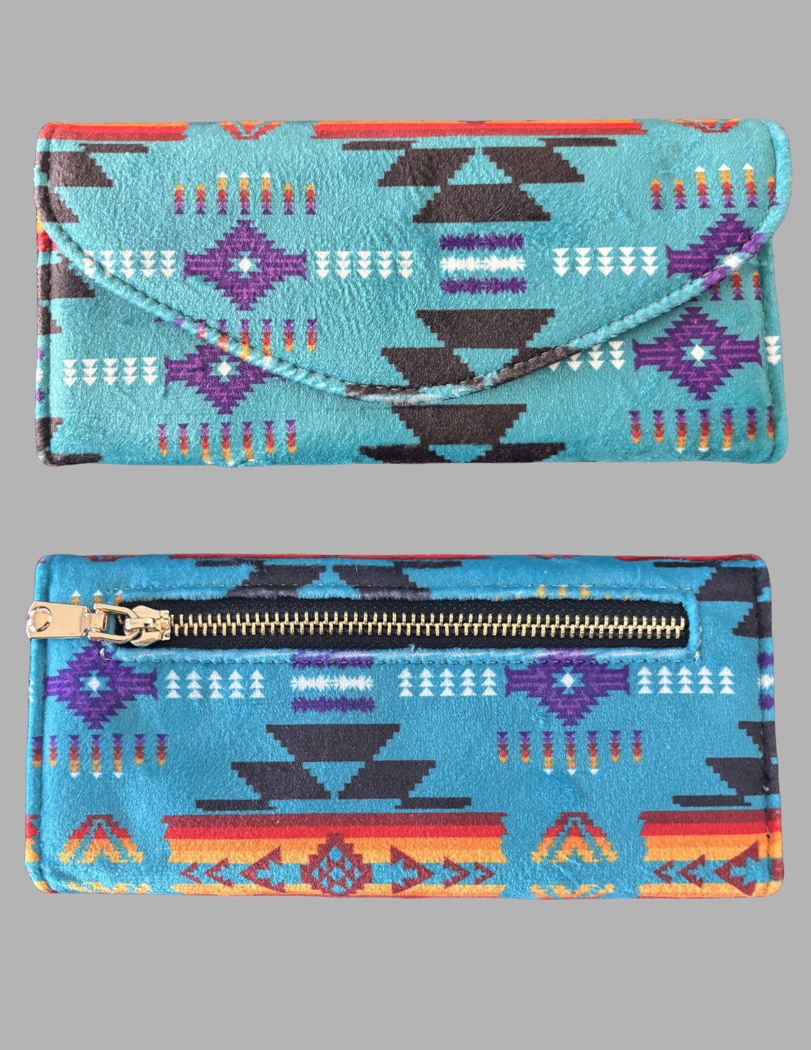 Ladies Fleece Zippered Twin Wallet