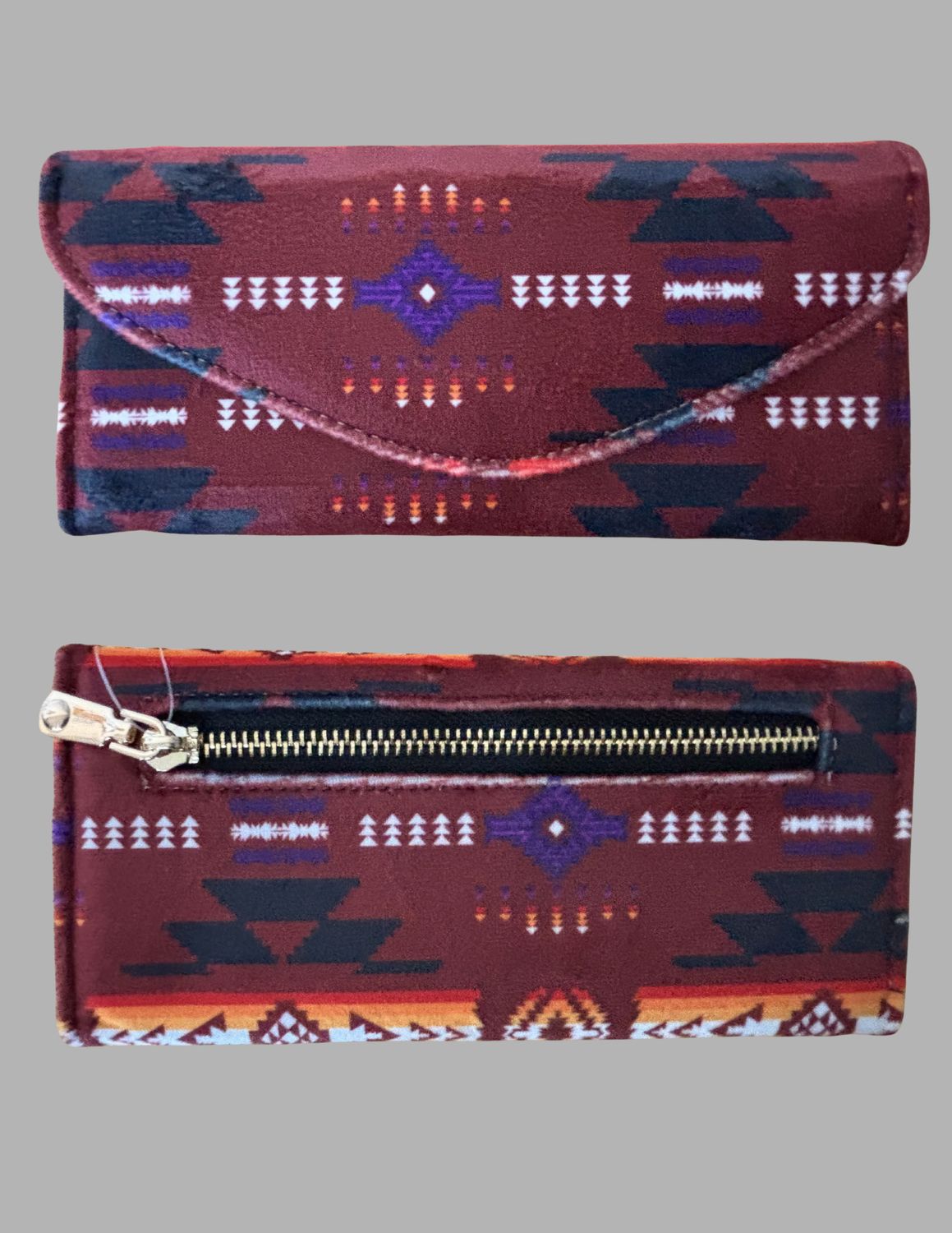 Ladies Fleece Zippered Twin Wallet