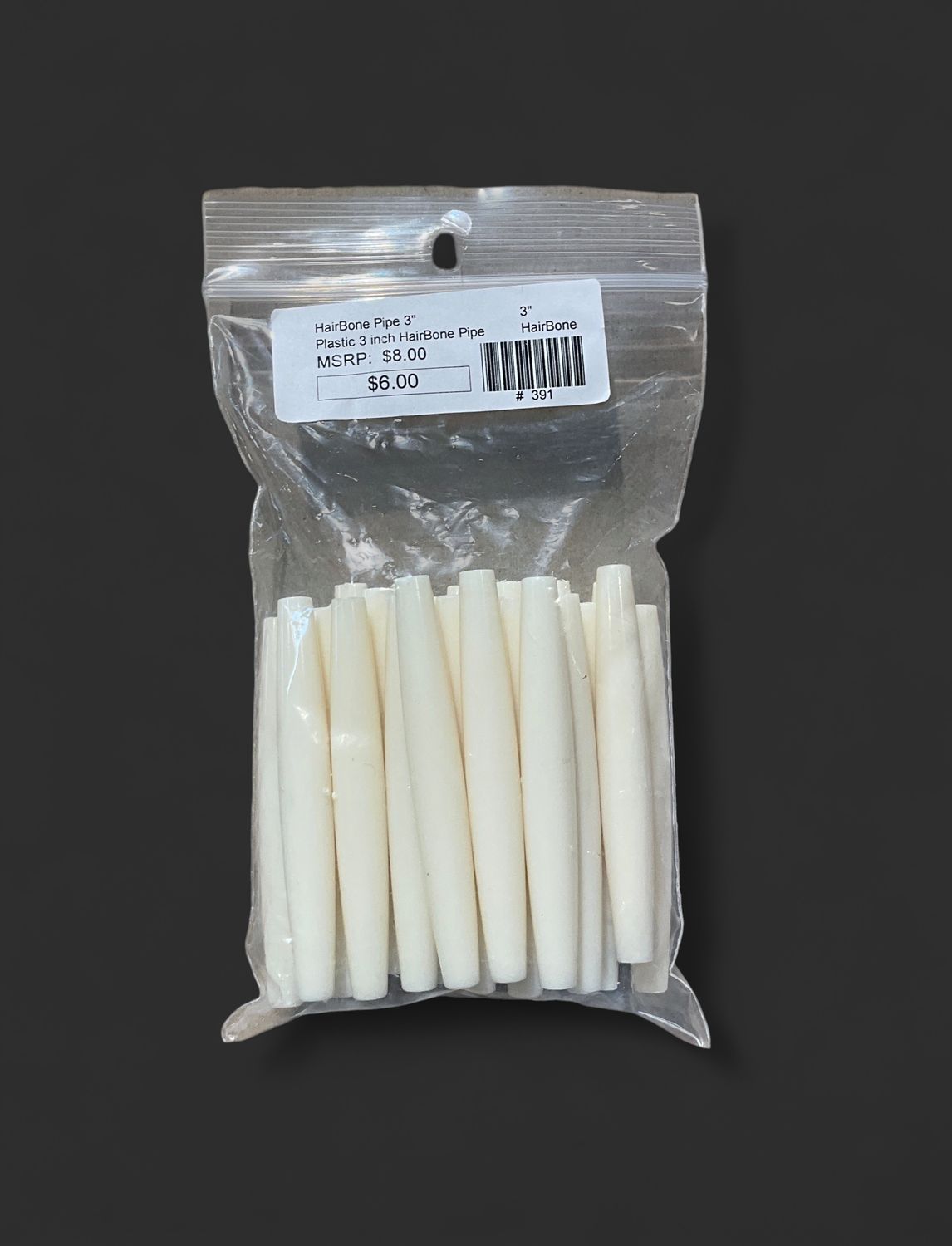 Plastic  HairBone Pipe 3"