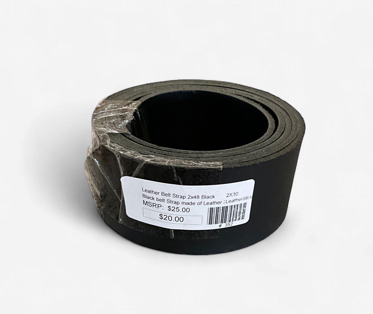 Leather Strap Black 2x30