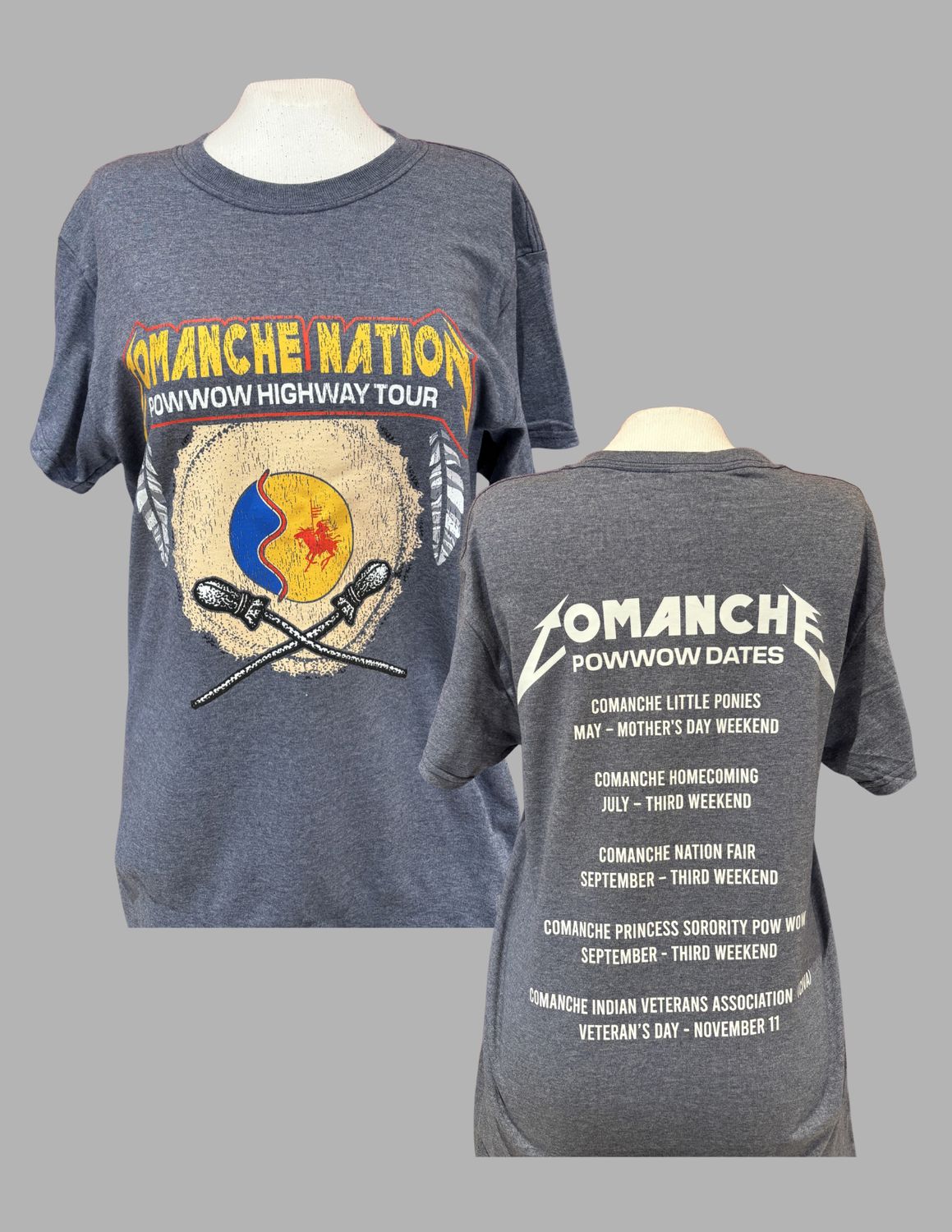 Comanche Pow-Wow Highway Tour Dates Shirt, Size: Small