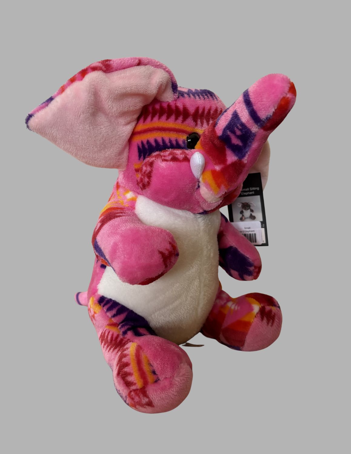 Fleece Stuffed Elephant, Color: Pink