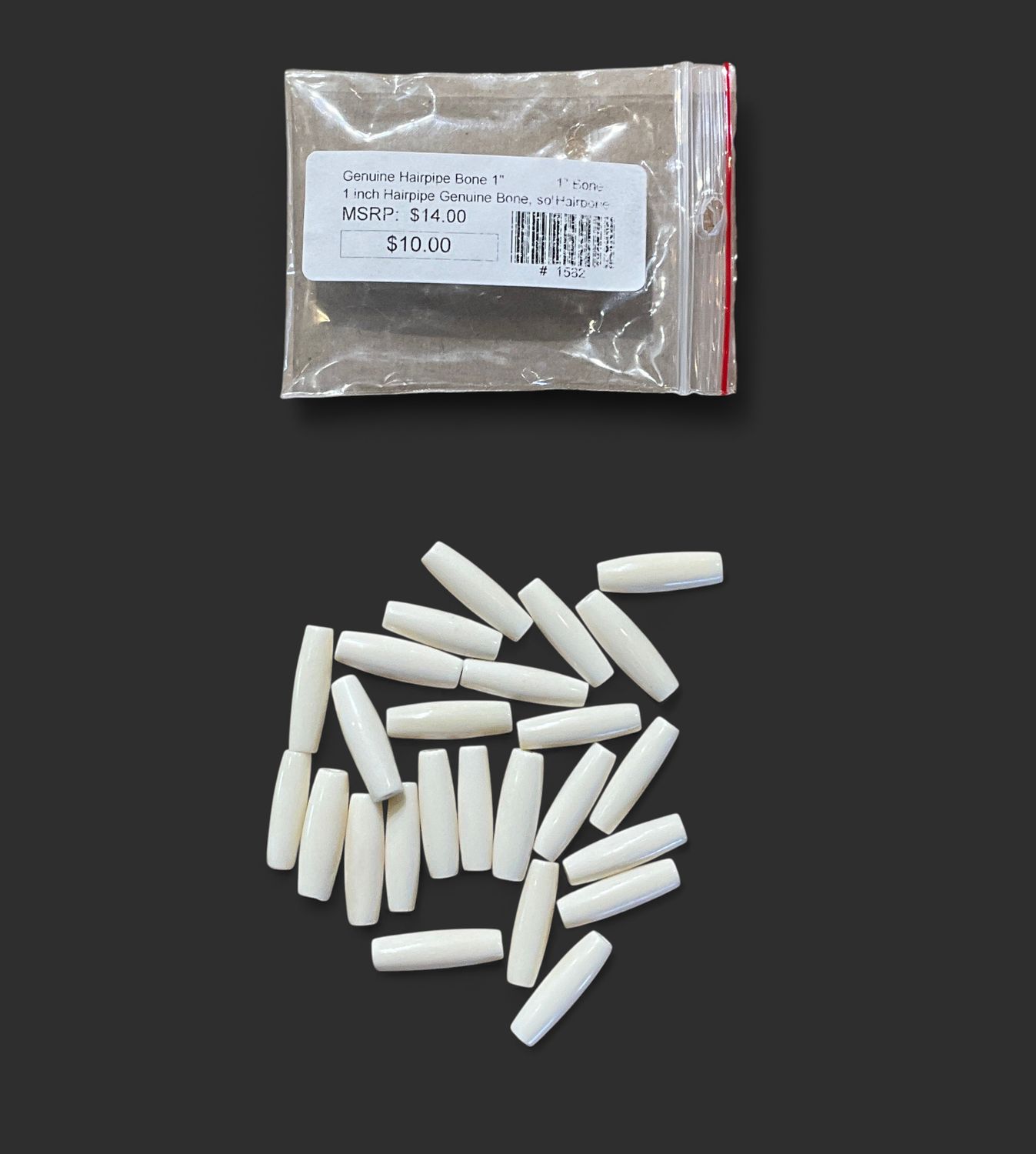 Genuine Hairpipe Bone 1"