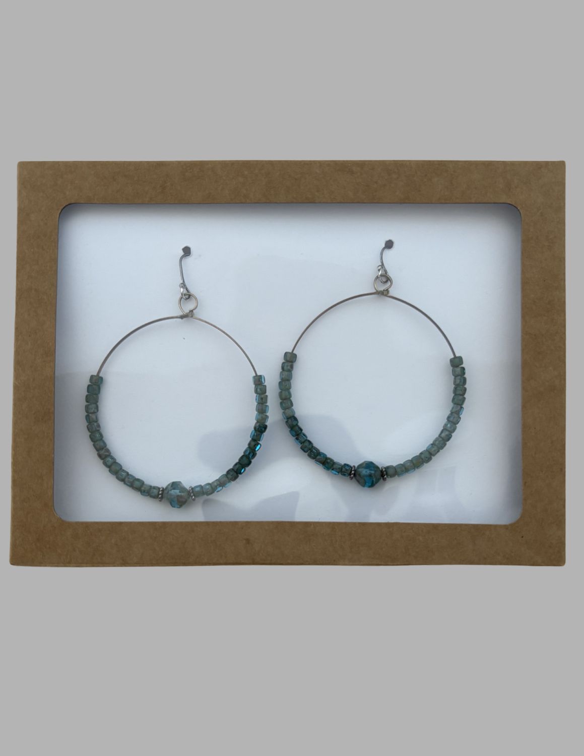Hoop Earrings with Turquoise