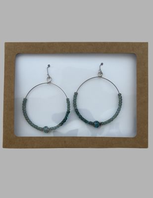 Hoop Earrings with Turquoise