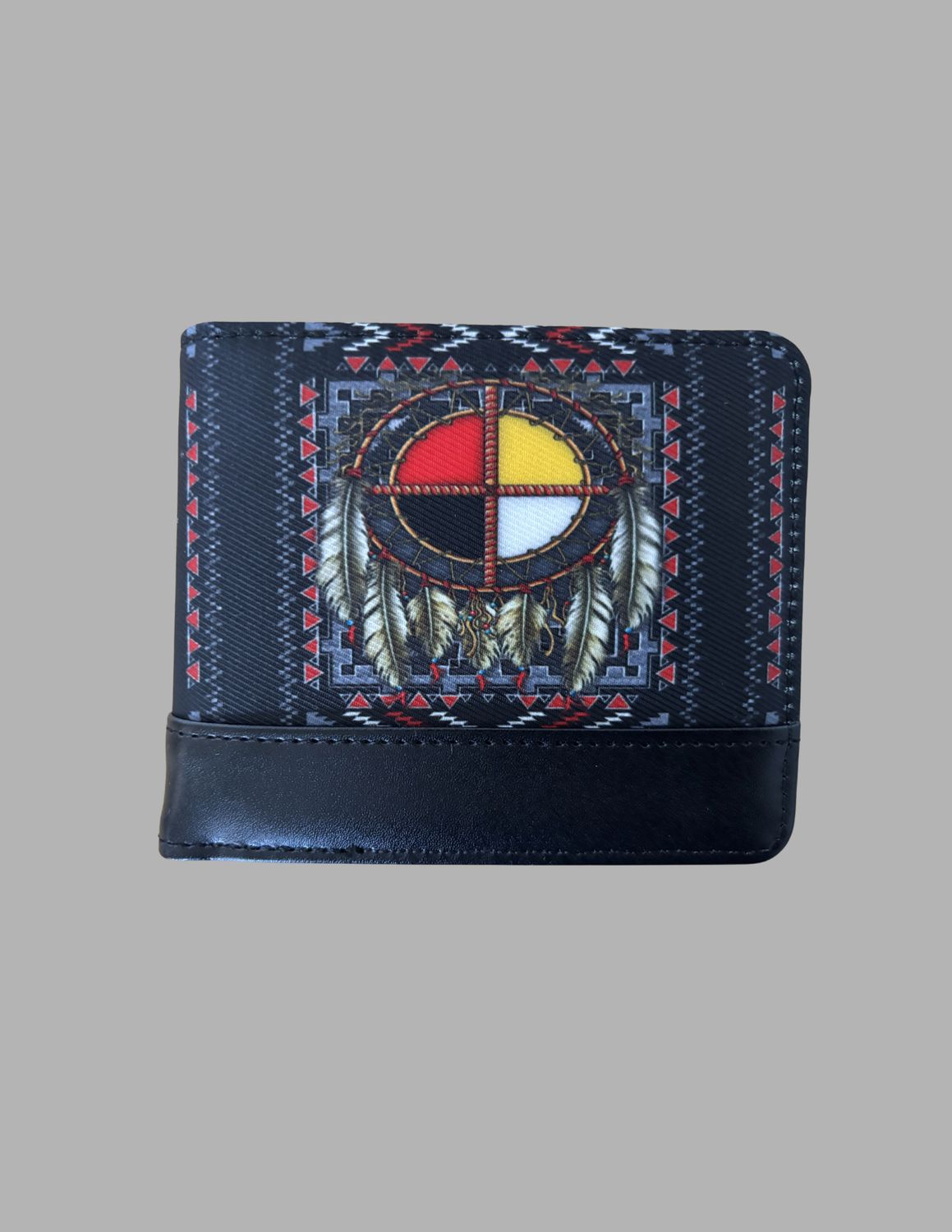 Native Design Men's Wallets-2, Color: Black Med Wheel