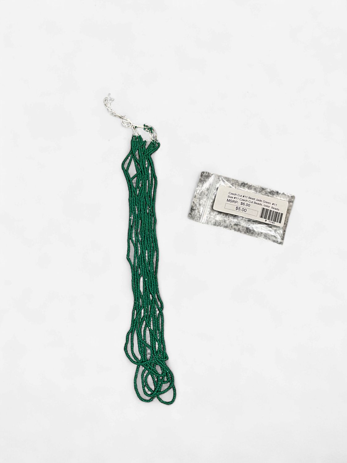 Czech Cut #11 Bead Jade Green