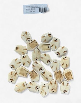 Elk Teeth Antiqued