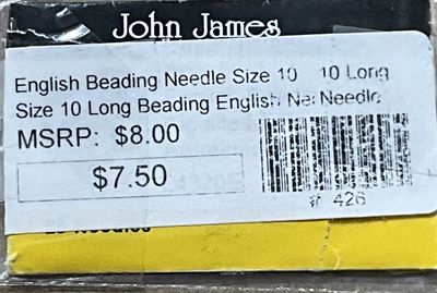 English Beading Needle Size 10