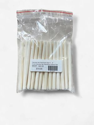 Genuine Hair Real Bone Pipe 4"