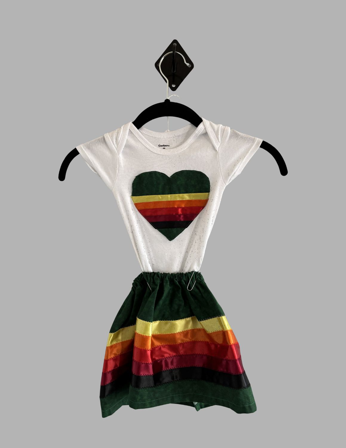 Green Heart Onesie Set