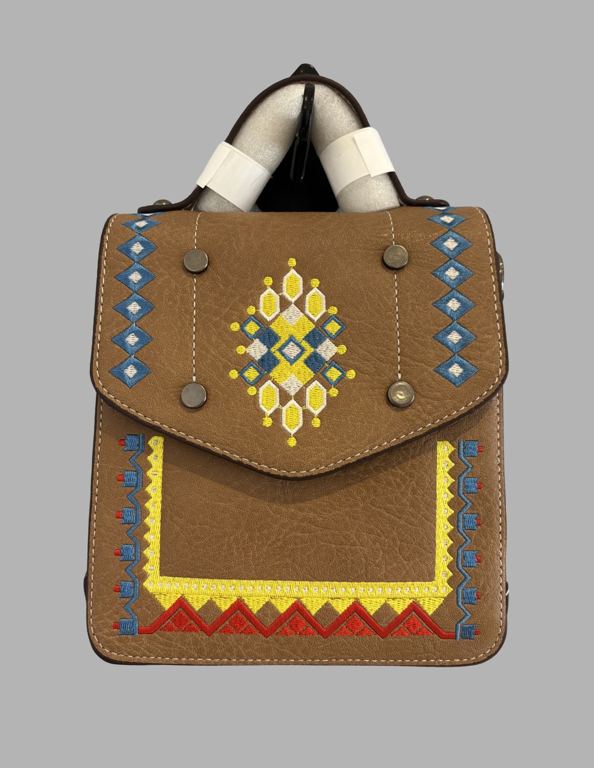 Leather Purse Embroidered Design