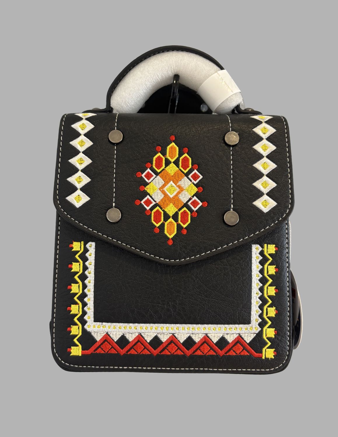 Leather Purse Embroidered Design