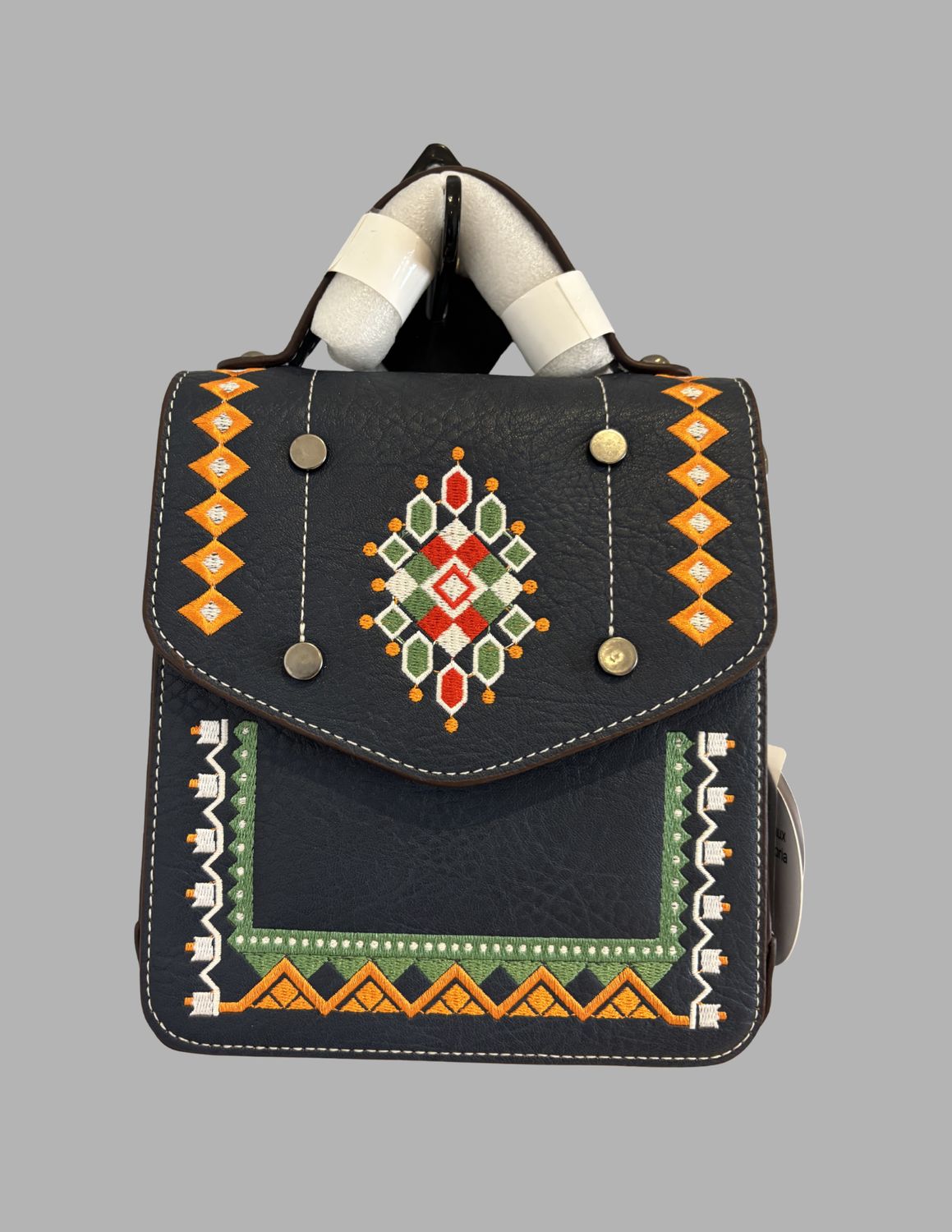 Leather Purse Embroidered Design