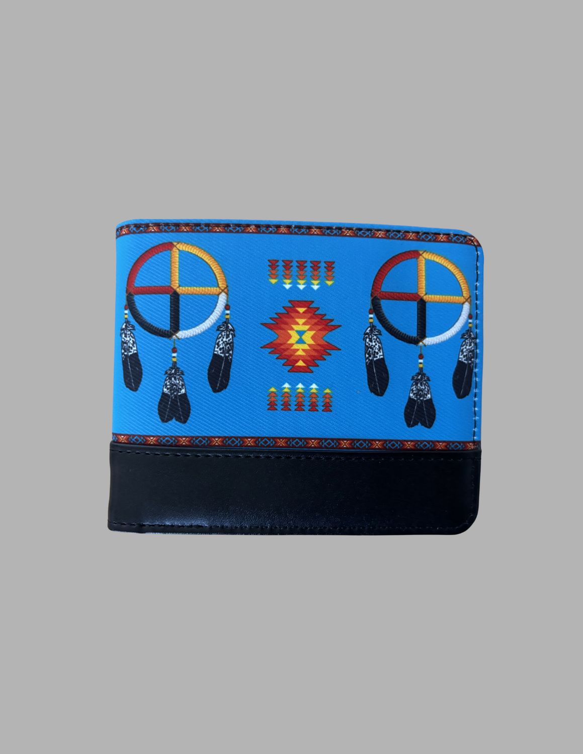 N.D.  Medicine Wheel Men’s Wallet, Color: Blue