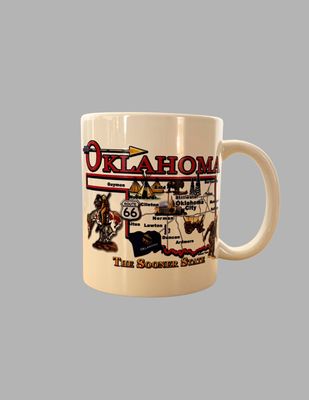 OK Mug White with State Design