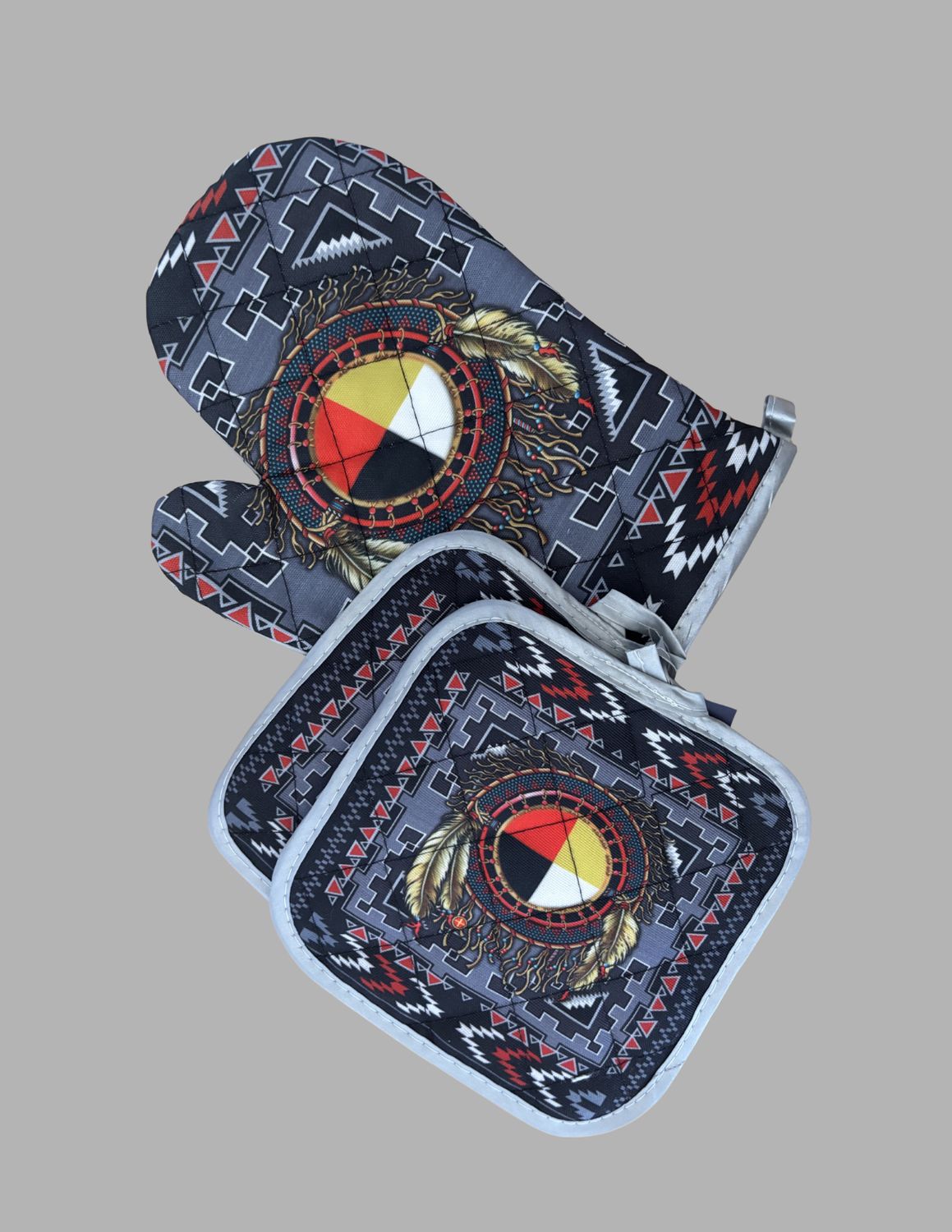 Oven Mitt &amp; Pot Holder Medicine Wheel