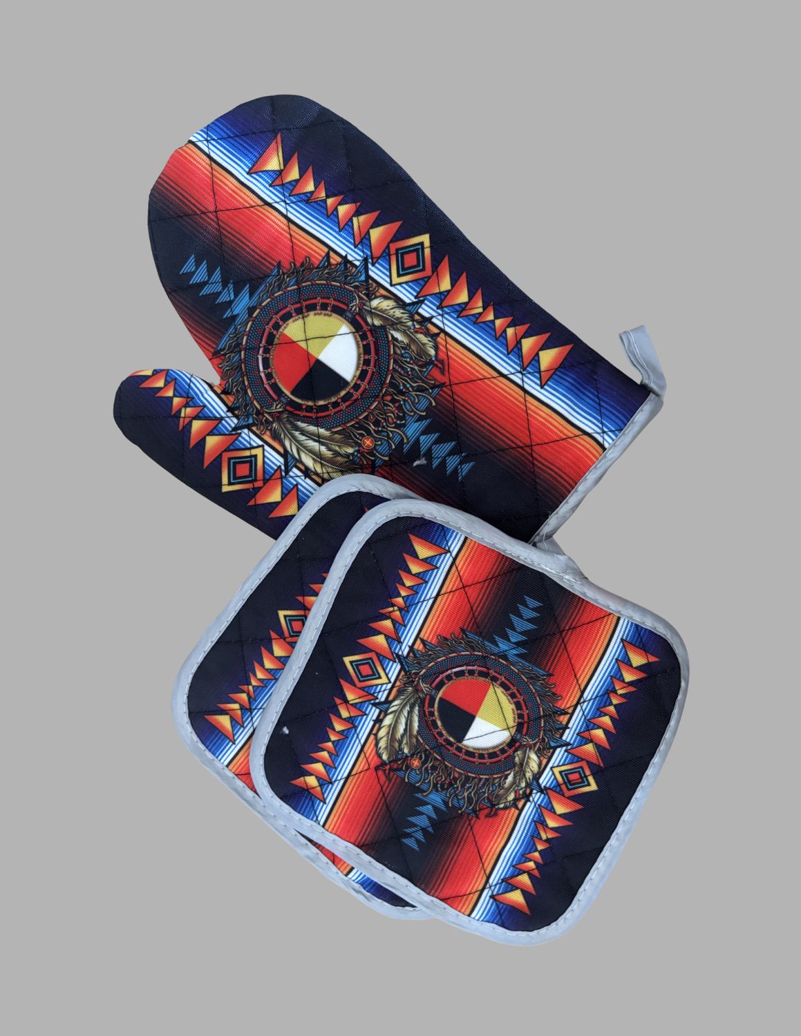 Oven Mitt &amp; Pot Holder Medicine Wheel