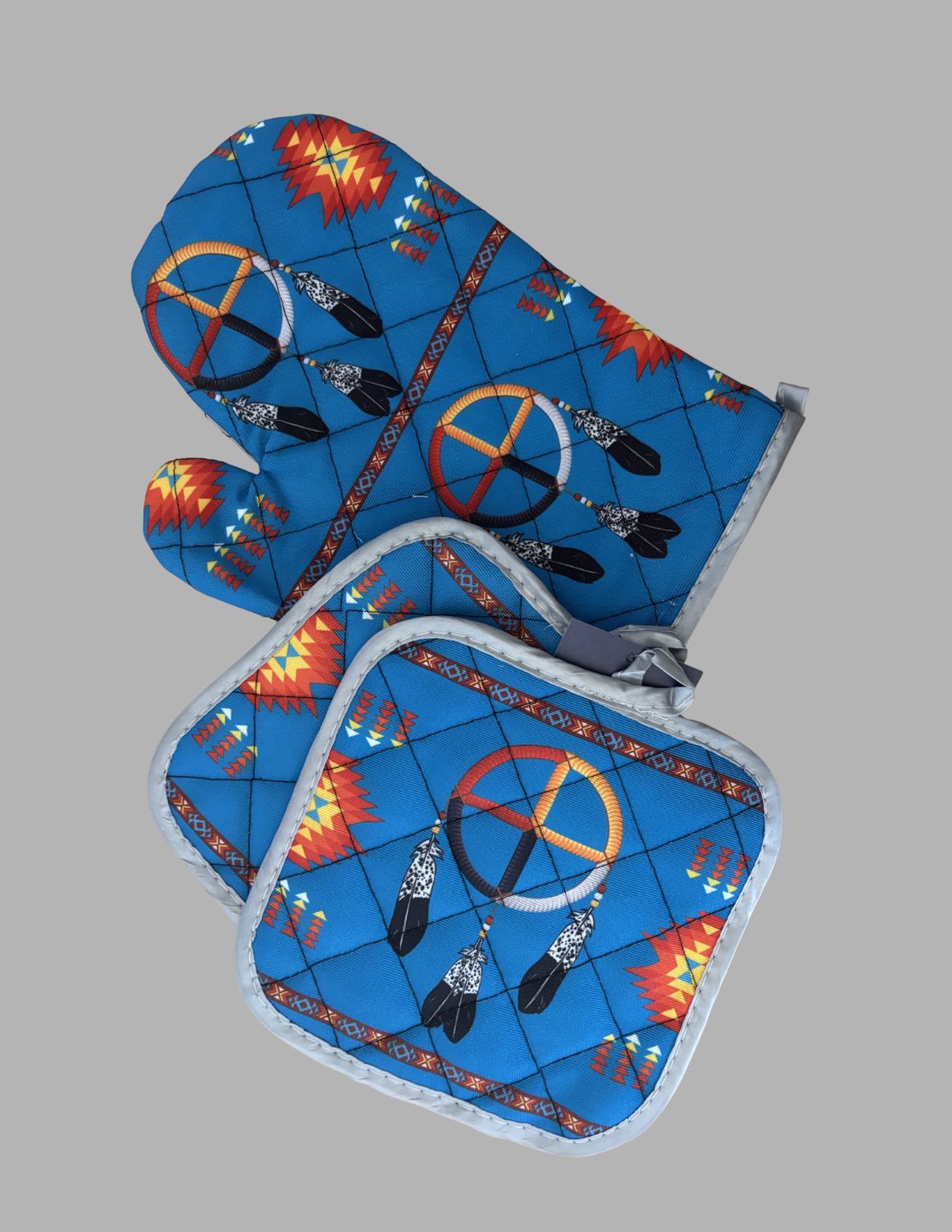 Oven Mitt &amp; Pot Holder Medicine Wheel