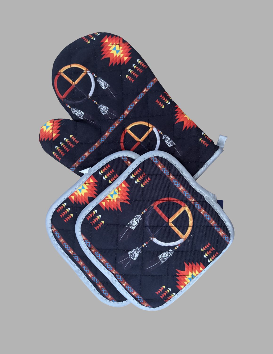 Oven Mitt &amp; Pot Holder Medicine Wheel