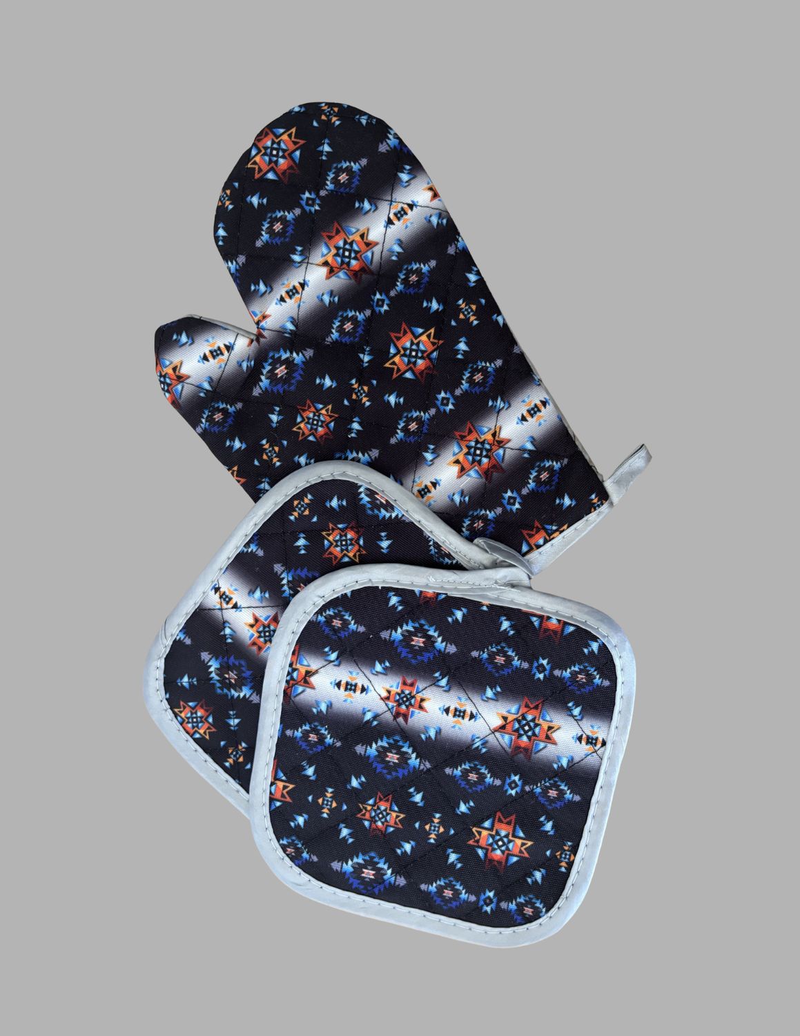 Oven Mitt &amp; Pot Holder Diamond Star