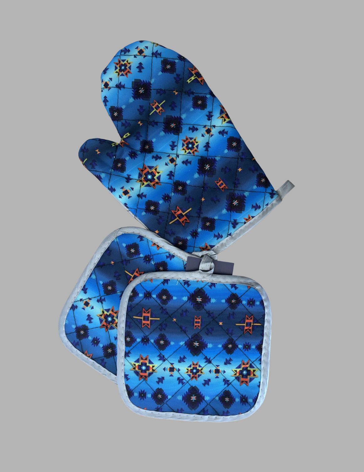 Oven Mitt &amp; Pot Holder Diamond Star