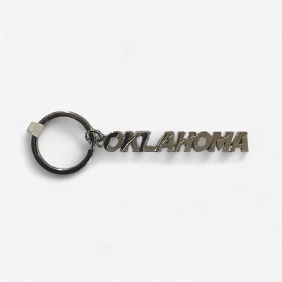 Silver Oklahoma KeyChain