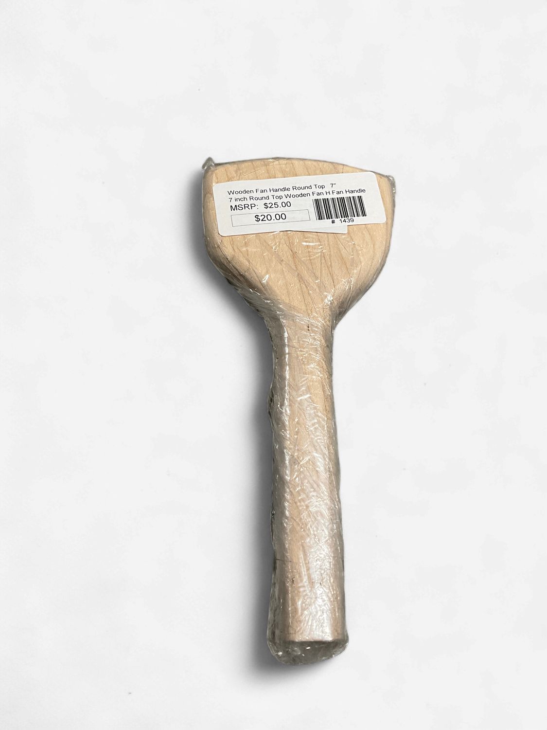 Wooden Fan Handle Round Top