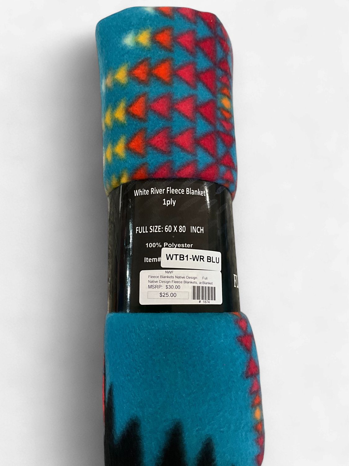White River Fleece Blanket, Color: Blue