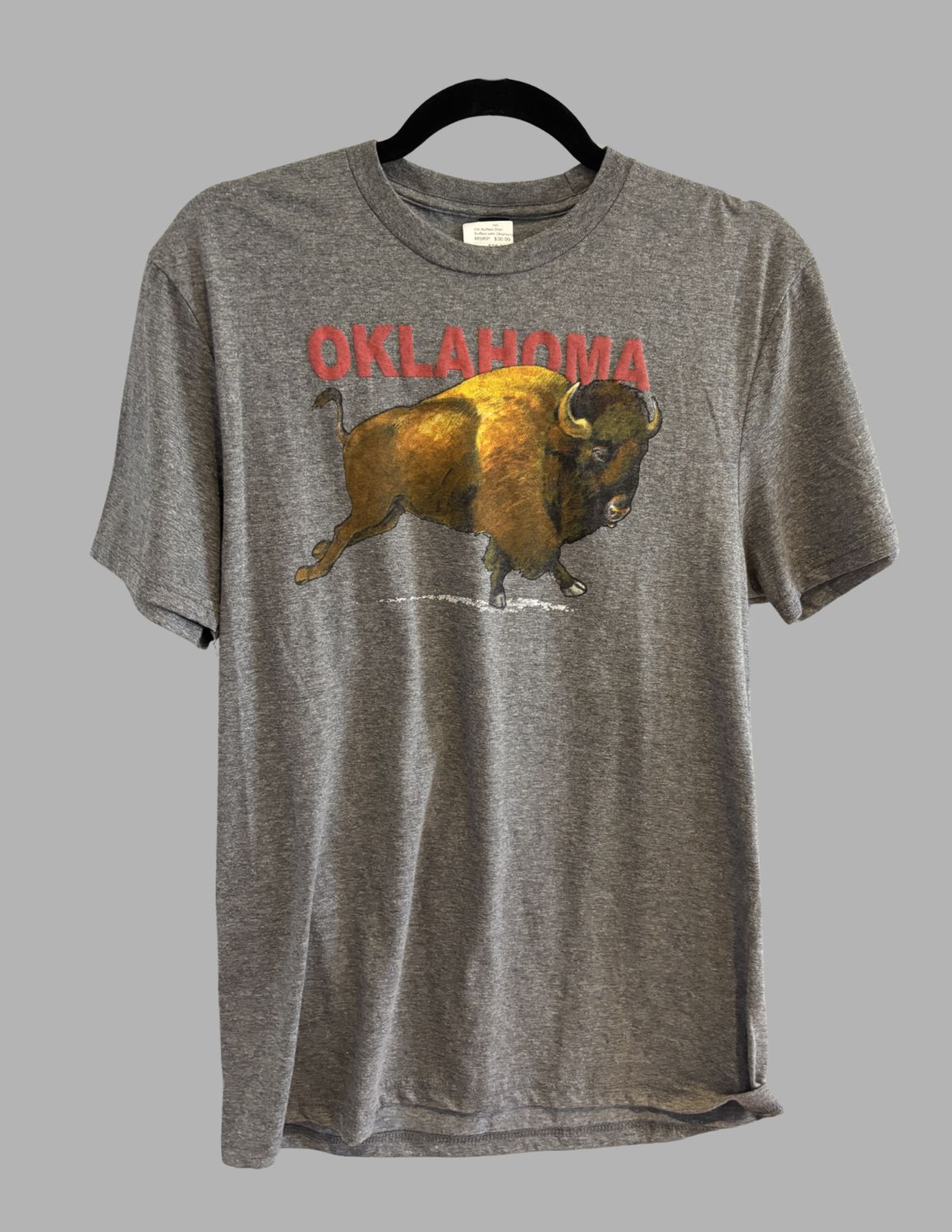 OK Buffalo Shirt, Color: Gray - Small