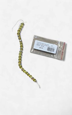 8mm Glass Fire Polish Beads Yellow