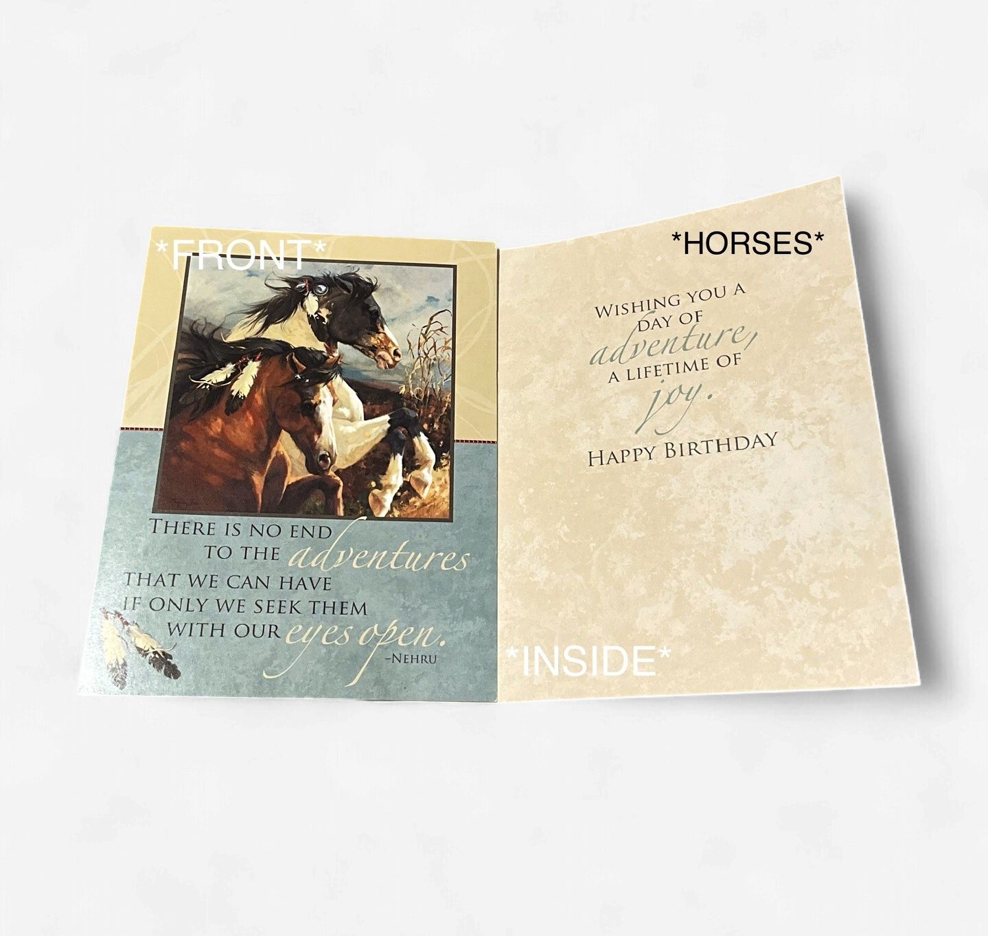 LEANIN TREE - HBD HORSES/ WOLVES/BEARS