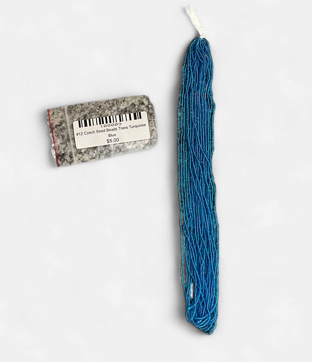 #12 Czech Seed Beads Trans Turquoise Blue