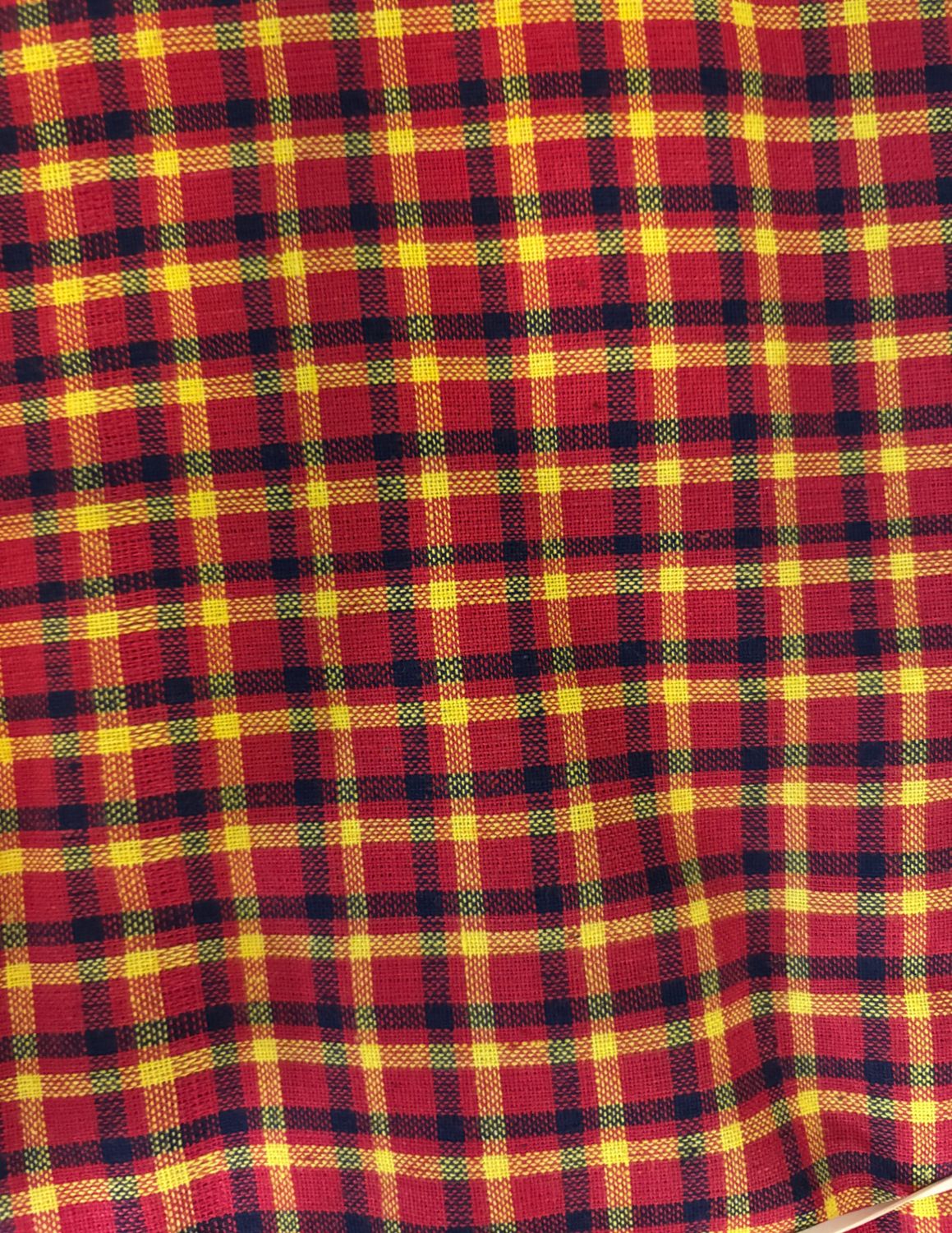 Rustic Woven Plaid Red/Gold/Sage