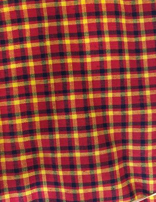Rustic Woven Plaid Red/Gold/Sage
