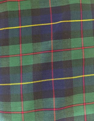 Plaid Green/Navy/Red Cotton Fabric