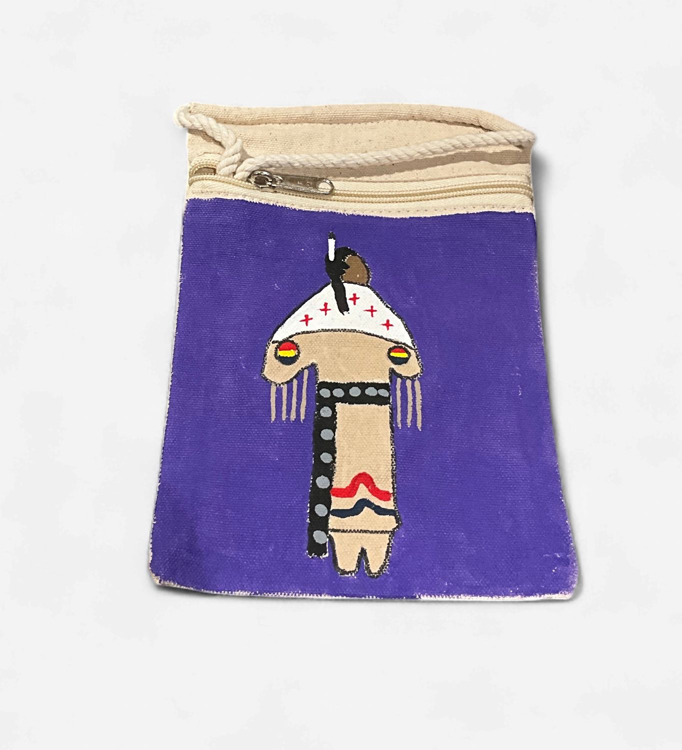 Comanche Style Art Small Purse, Color: Purple