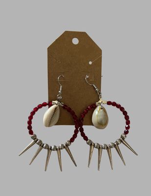 Cowrie Hoop Earrings