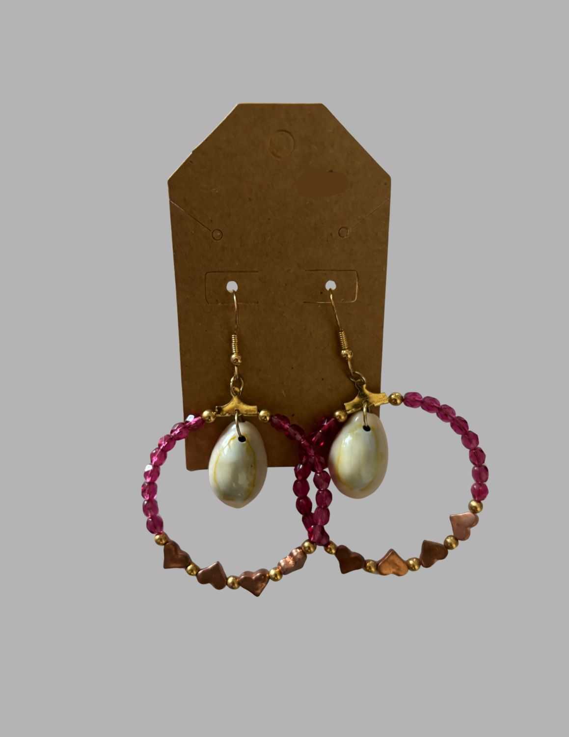 Cowrie Hoop Earrings