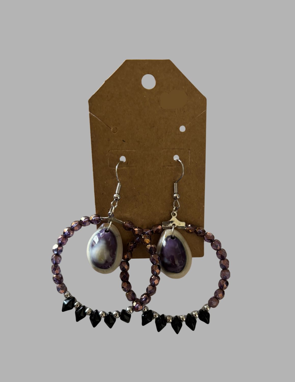 Cowrie Hoop Earrings