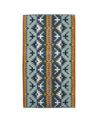 Oversized Jacquard Spa Towel, Colour: Spider Rock Mist