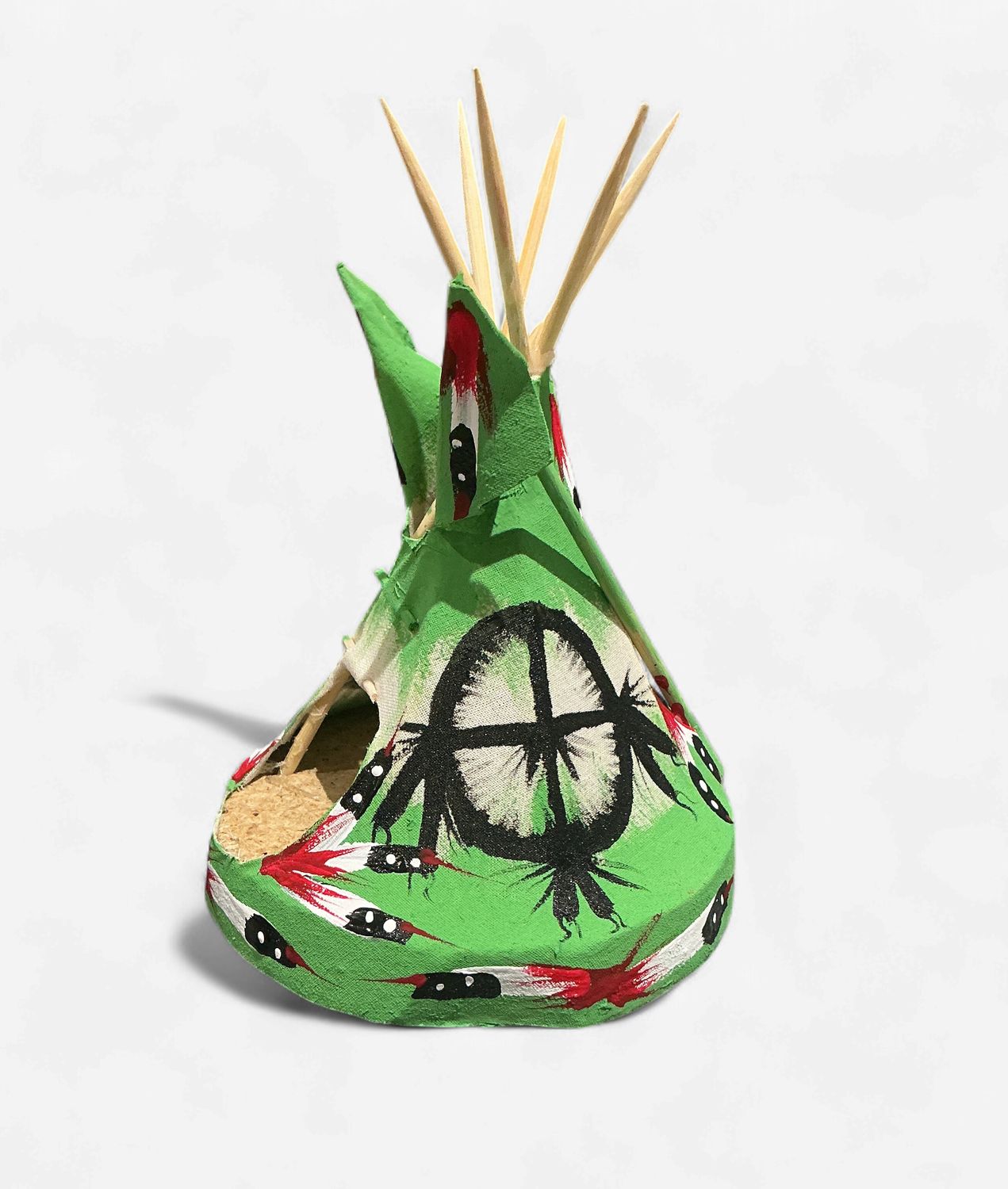 Light Up Hand Painted Tipi, Color: Green