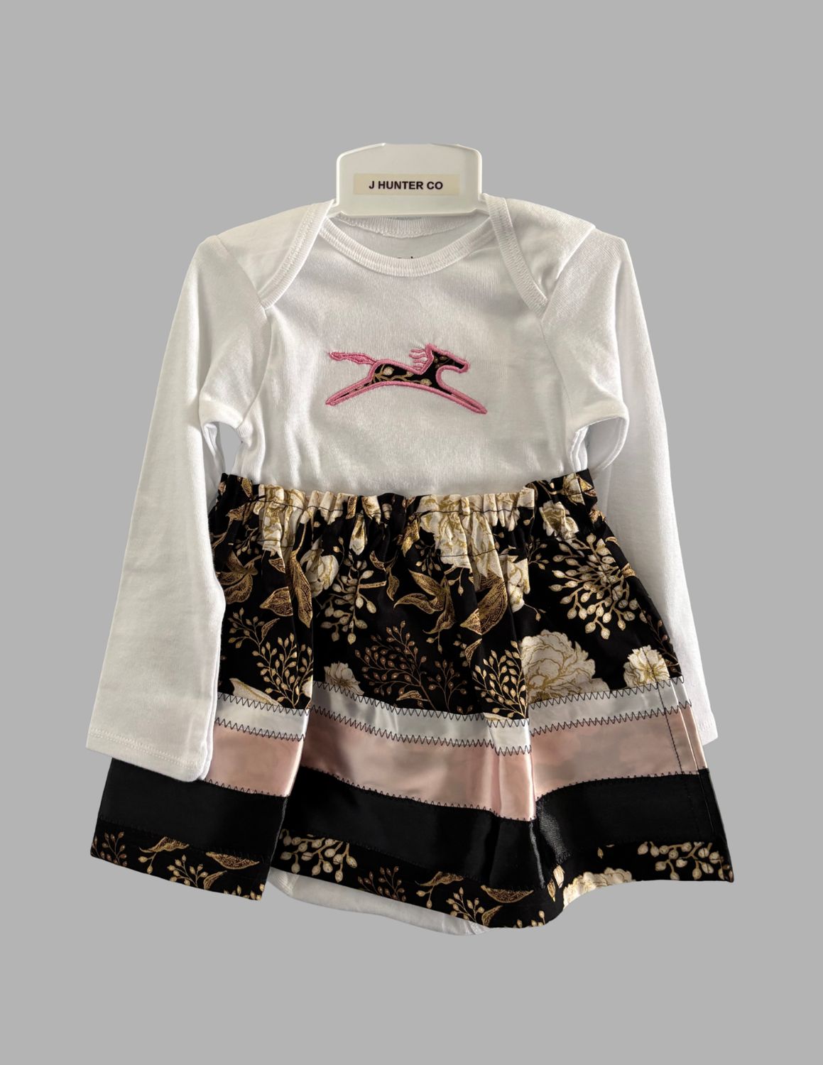Infant Ribbon Skirts, Style: Black &amp; Gold - 24m